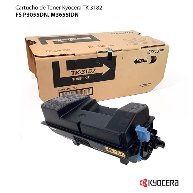 Toner Cartucho Kyocera TK-3182 (Negro).